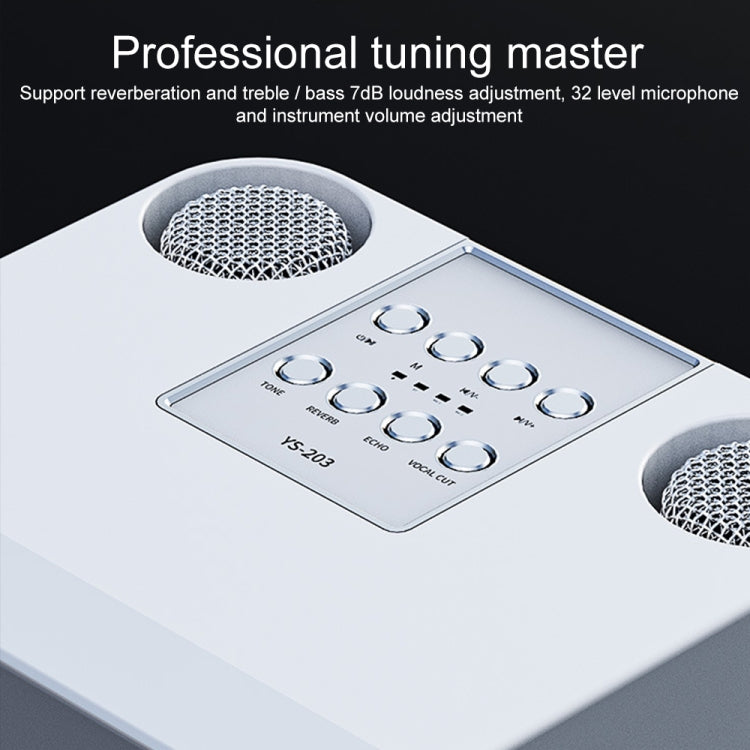 YS-203 Bluetooth Karaoke Speaker Wireless Microphone, YS-203 (Gold), YS-203 (Black), YS-203 (Red), YS-203 (Silver)