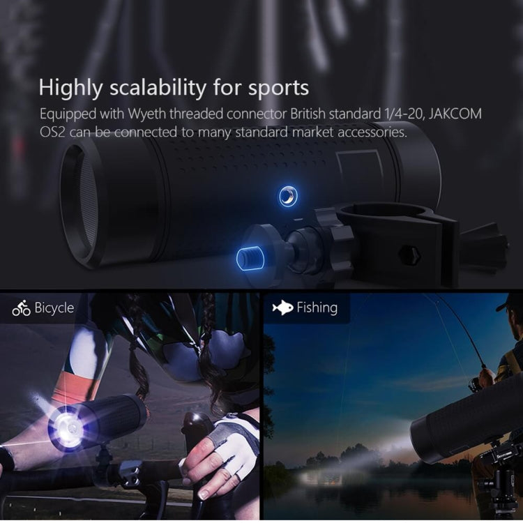 JAKCOM OS2 Outdoor FM Radio Bluetooth Speaker Subwoofer Bass Speakers 5200mAh Power Bank + LED light
