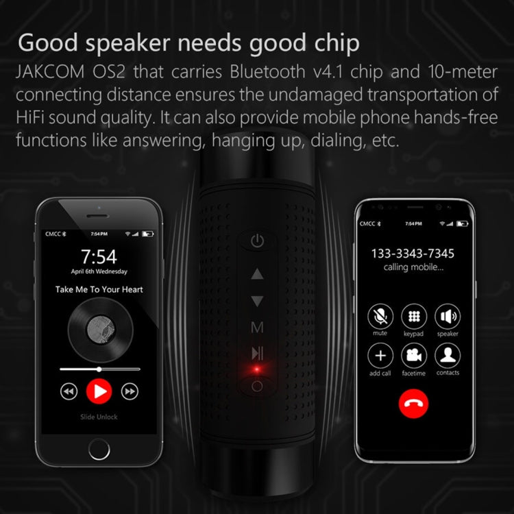 JAKCOM OS2 Outdoor FM Radio Bluetooth Speaker Subwoofer Bass Speakers 5200mAh Power Bank + LED light