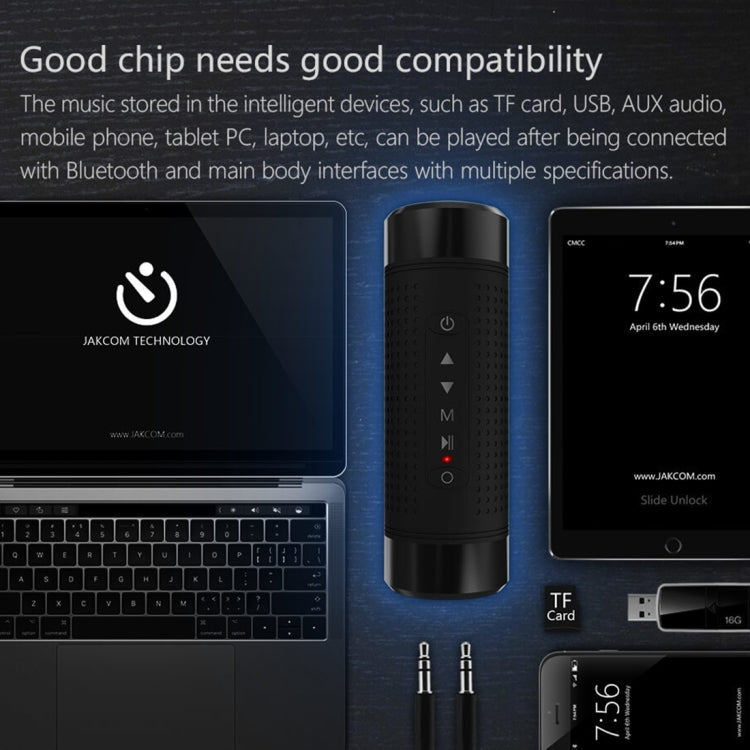 JAKCOM OS2 Outdoor FM Radio Bluetooth Speaker Subwoofer Bass Speakers 5200mAh Power Bank + LED light