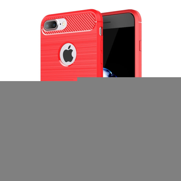 For iPhone 7 Plus Brushed Texture Fiber TPU Rugged Armor Protective Case, For iPhone 7 Plus, For 8P & 7P, For 7 Plus