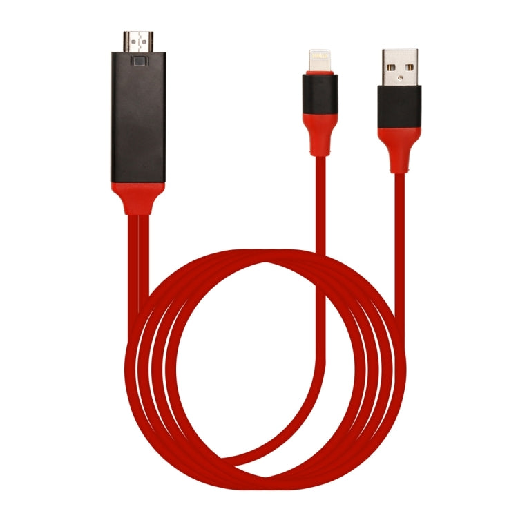 8 Pin Male to HDMI & USB Male Adapter Cable, Length: 2m(Red)