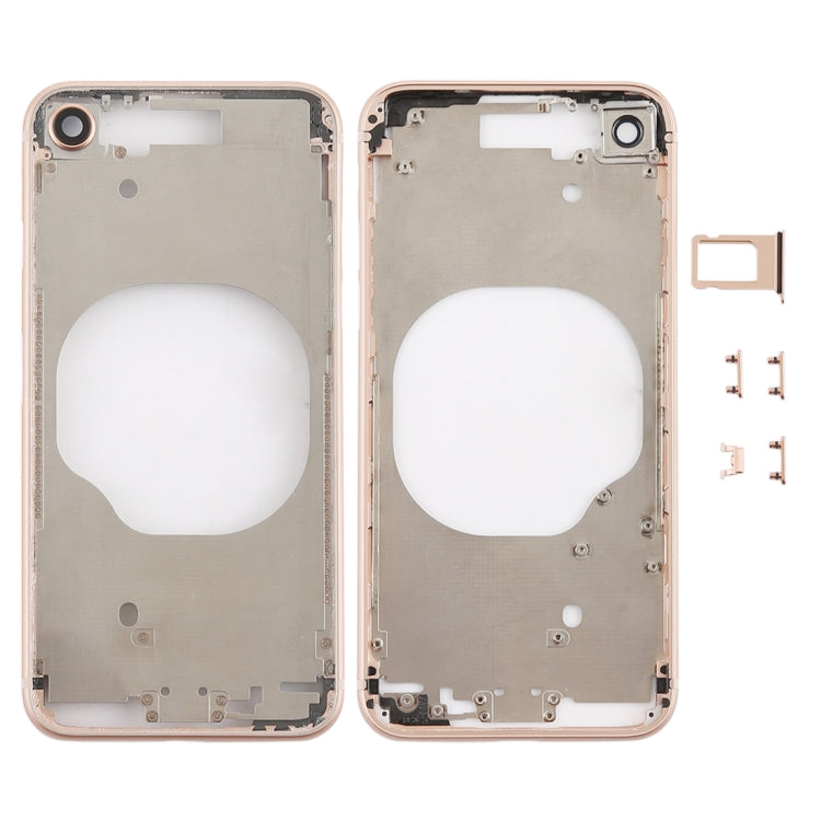 Transparent Back Cover with Camera Lens & SIM Card Tray & Side Keys for iPhone 8, For iPhone 8 (Transparent Back), For iPhone 8 (Transparent White), For iPhone 8 (Transparent Gold), For iPhone 8 (Transparent Red)