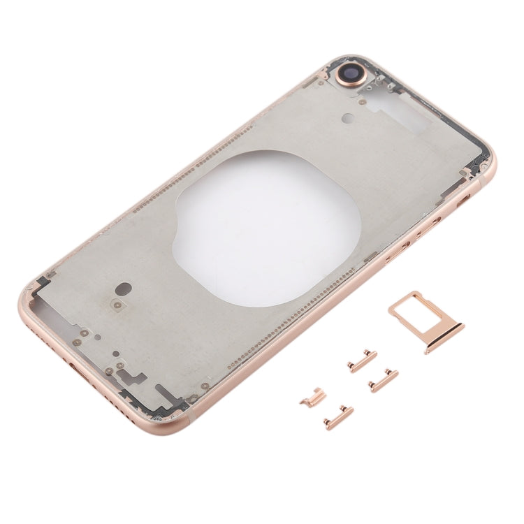 Transparent Back Cover with Camera Lens & SIM Card Tray & Side Keys for iPhone 8, For iPhone 8 (Transparent Back), For iPhone 8 (Transparent White), For iPhone 8 (Transparent Gold), For iPhone 8 (Transparent Red)