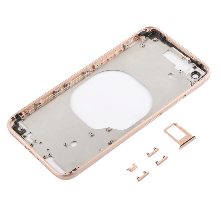 Transparent Back Cover with Camera Lens & SIM Card Tray & Side Keys for iPhone 8, For iPhone 8 (Transparent Back), For iPhone 8 (Transparent White), For iPhone 8 (Transparent Gold), For iPhone 8 (Transparent Red)