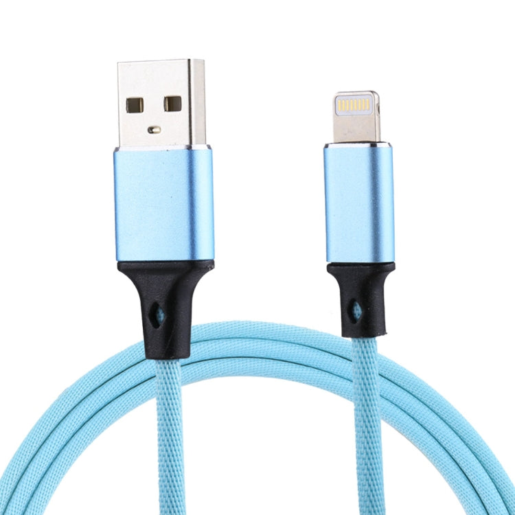 1m 2A USB to 8 Pin Nylon Weave Style Data Sync Charging Cable, 8 Pin Black, 8 Pin Grey, 8 Pin Blue, 8 Pin Red, 8 Pin White, 8 Pin Pink