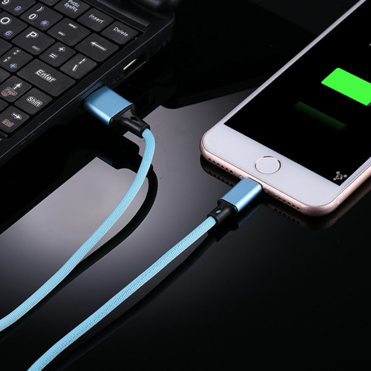 1m 2A USB to 8 Pin Nylon Weave Style Data Sync Charging Cable, 8 Pin Black, 8 Pin Grey, 8 Pin Blue, 8 Pin Red, 8 Pin White, 8 Pin Pink