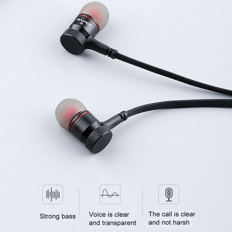 awei G10BL Outdoor Sports Fashion Neck Hanging Design Stereo Bass Bluetooth Earphone, Built-in Mic, G10BL