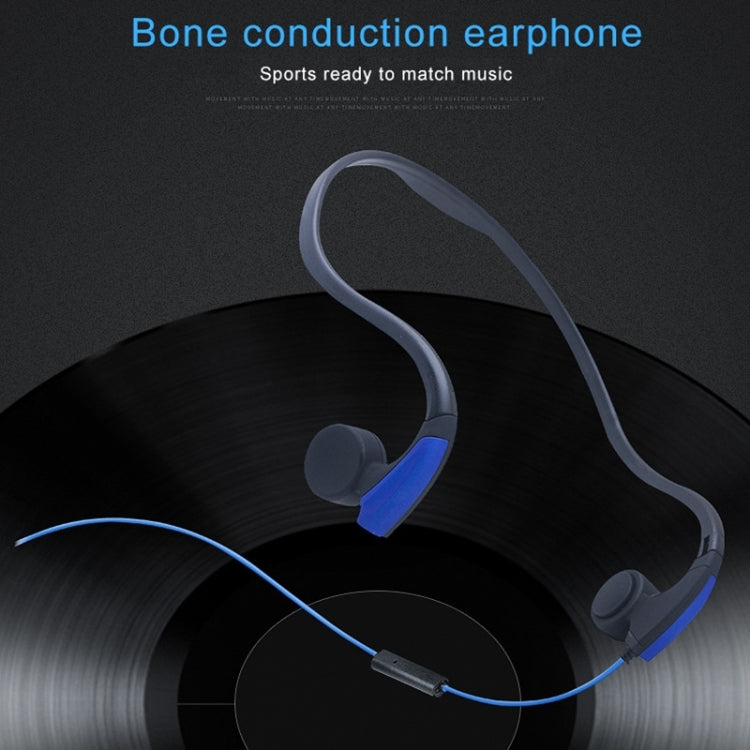 Rear Hanging Wire-Controlled Bone Conduction Outdoor Sports Headphone(Orange)