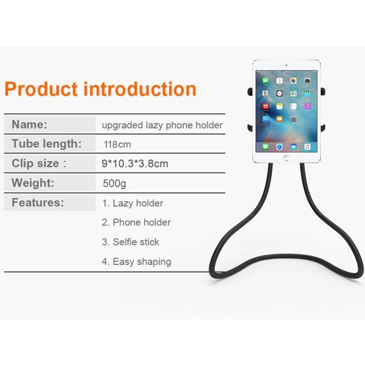 Upgrade Lazy Bracket Neck Holder Flexible Long Arm Mount Support