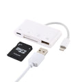NK-108L 8 Pin to USB + TF Card + SD Card Camera Reader Adapter, Compatible with IOS 9.1 and Above Systems, NK-108L