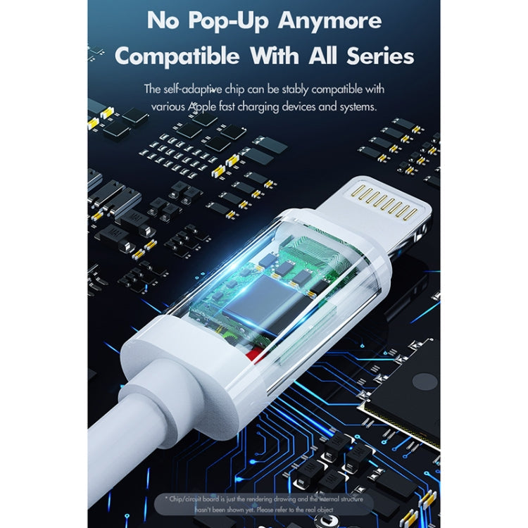 ROCK Space Z19 PD  20W 3A USB-C / Type-C to 8 Pin Fast Charging TPE Data Cable, Cable Length: 1m, Z19