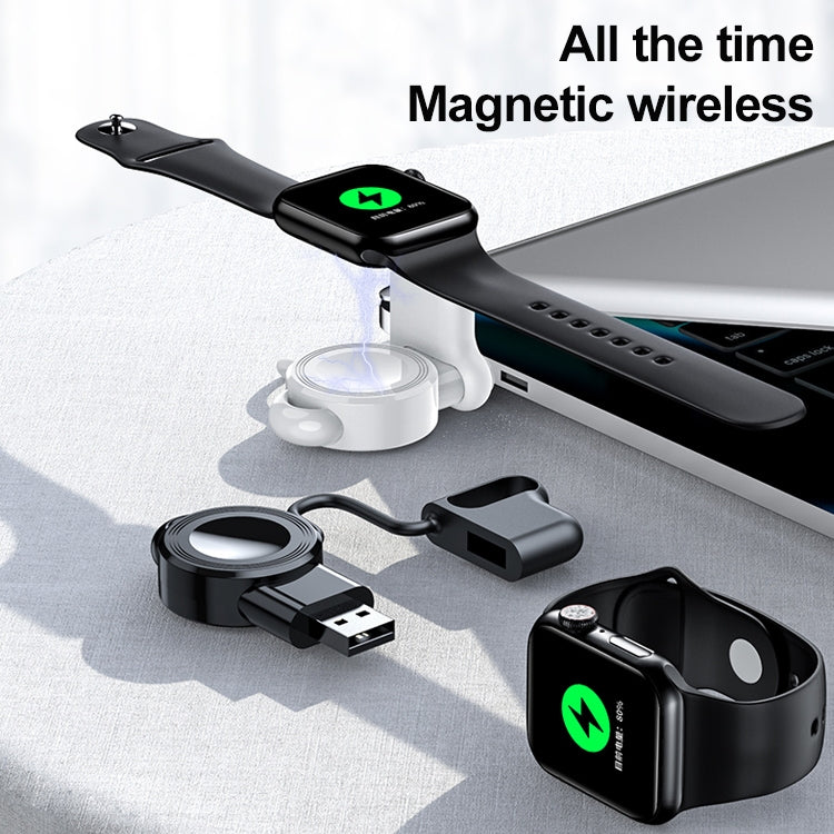 adj-983 Portable Magnetic Wireless Charger for Apple Watch (White)