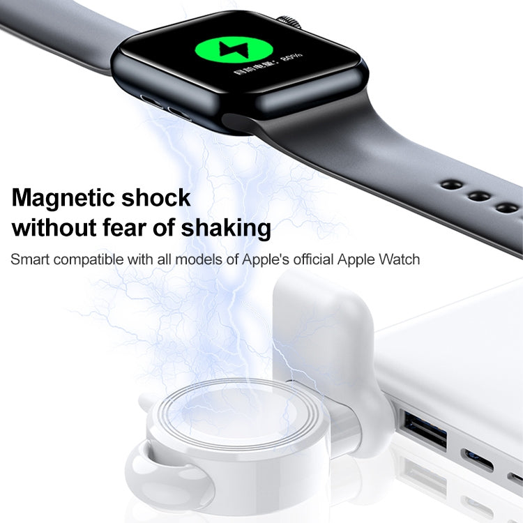 adj-983 Portable Magnetic Wireless Charger for Apple Watch (White)