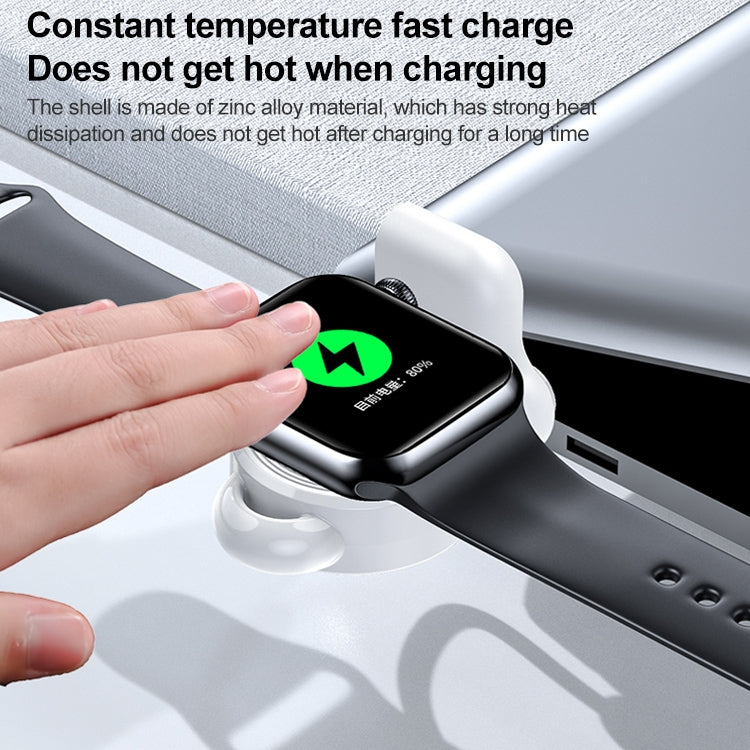 adj-983 Portable Magnetic Wireless Charger for Apple Watch (White)