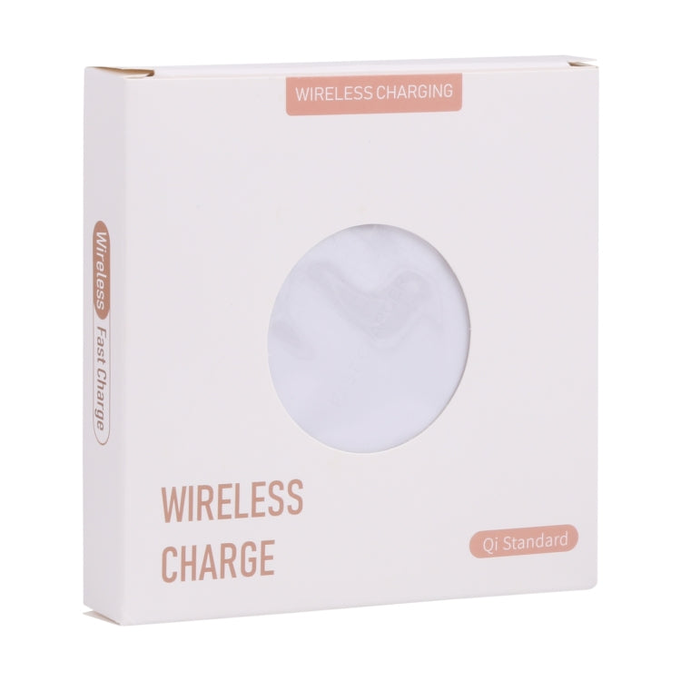 10W QI Plaid Pattern Round Plastic Wireless Charger, Plastic