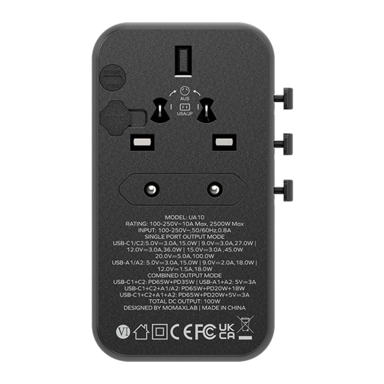 MOMAX UA10D 1-World GaN PD 100W Fast Charger Power Adapter