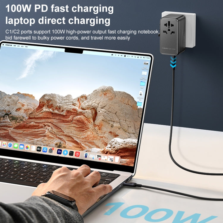 MOMAX UA10D 1-World GaN PD 100W Fast Charger Power Adapter