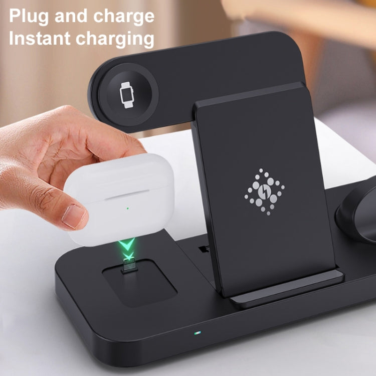 6 in 1 Multifunctional Foldable Vertical Wireless Charger (Black)