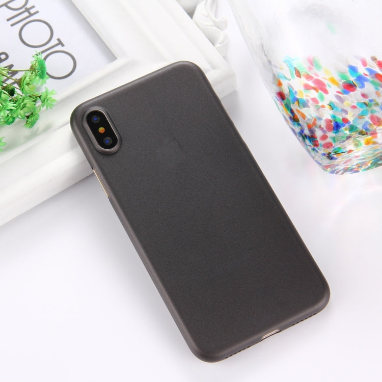 For iPhone X / XS PP Protective Back Cover Case  (Black)