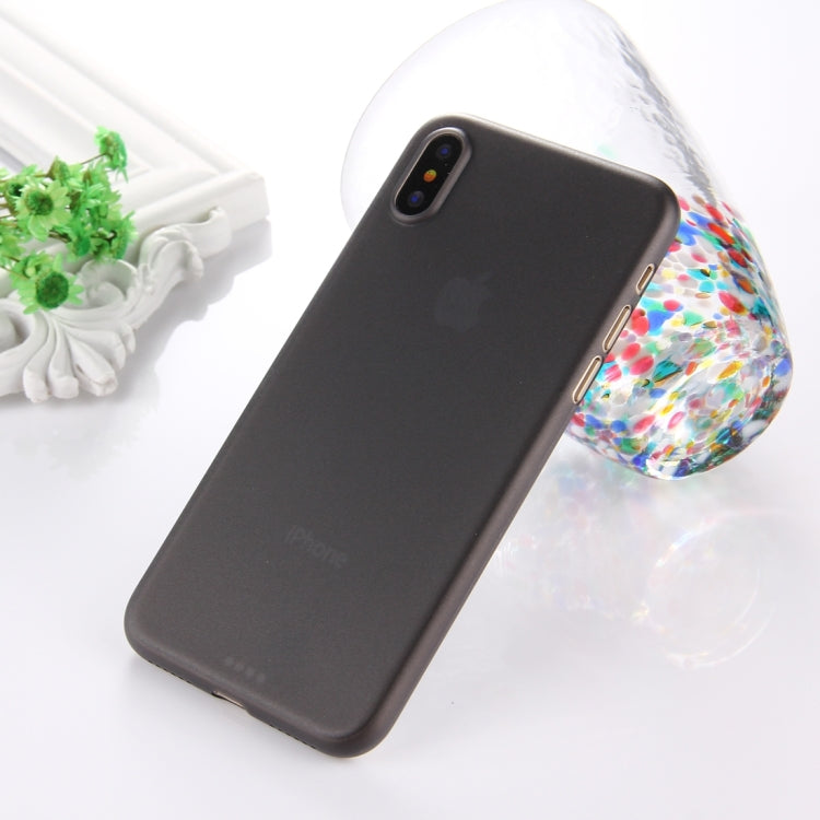 For iPhone X / XS PP Protective Back Cover Case  (Black)