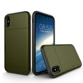 For iPhone X / XS TPU + PC Dropproof Protective Back Cover Case with Card Slot