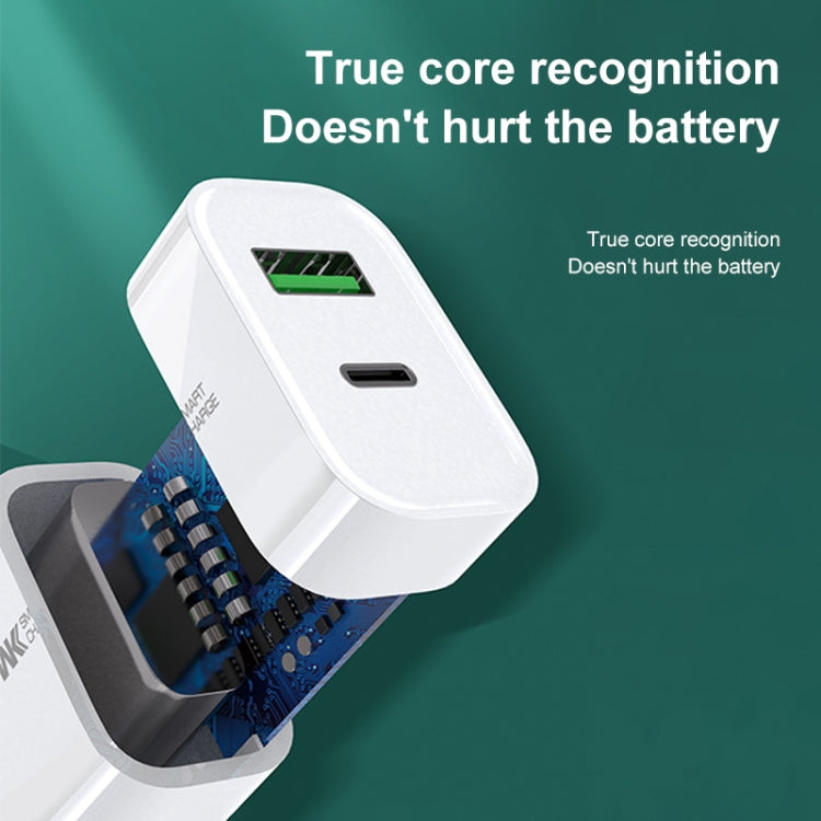 WK WP-U53 QC3.0 Charger 20W USB Type-C Maxspeed PD Fast Charger(EU Plug)
