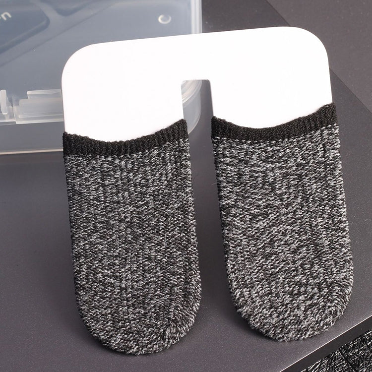 1 Pair Carbon Fiber Touchscreen Anti-slip Anti-sweat Gaming Finger Cover for Thumb / Index Finger (Grey)