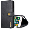 DG.MING Detachable Magnetic Flip Case with Holder & Card Slots for iPhone 8 Plus / 7 Plus (Black)