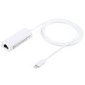 QTS-LAN8152B 1m 8 Pin to RJ45 Ethernet LAN Network Adapter Cable(White)