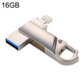 RQW-10F 2 in 1 USB 2.0 & 8 Pin 16GB Keychain Flash Drive, RQW-10F