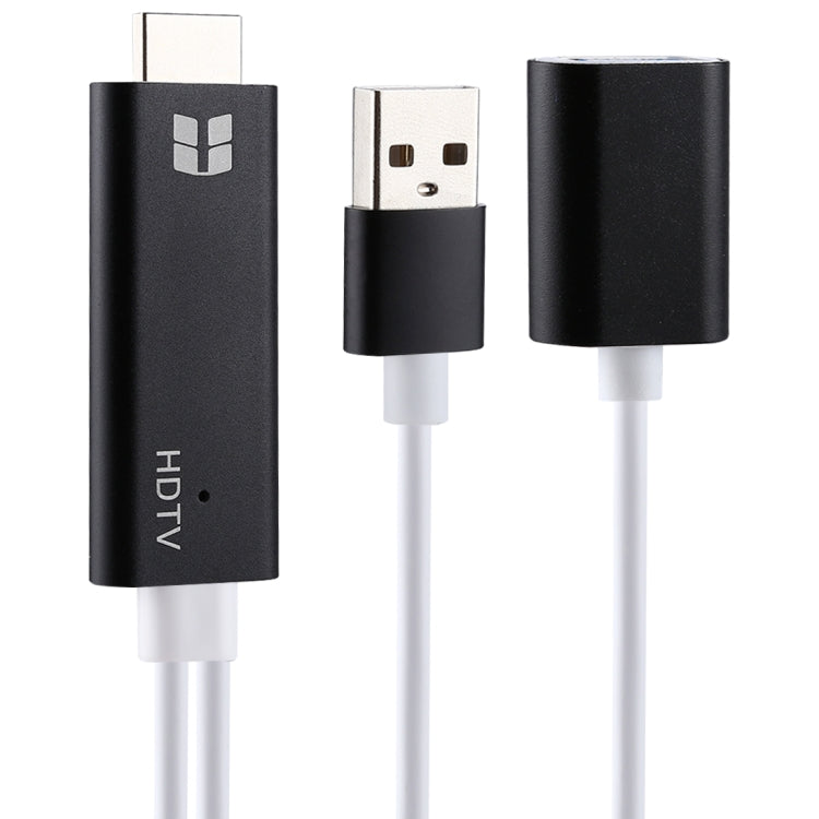 USB 3.0 Female HDMI HD 1080P Video Converter HDTV Cable(Black)