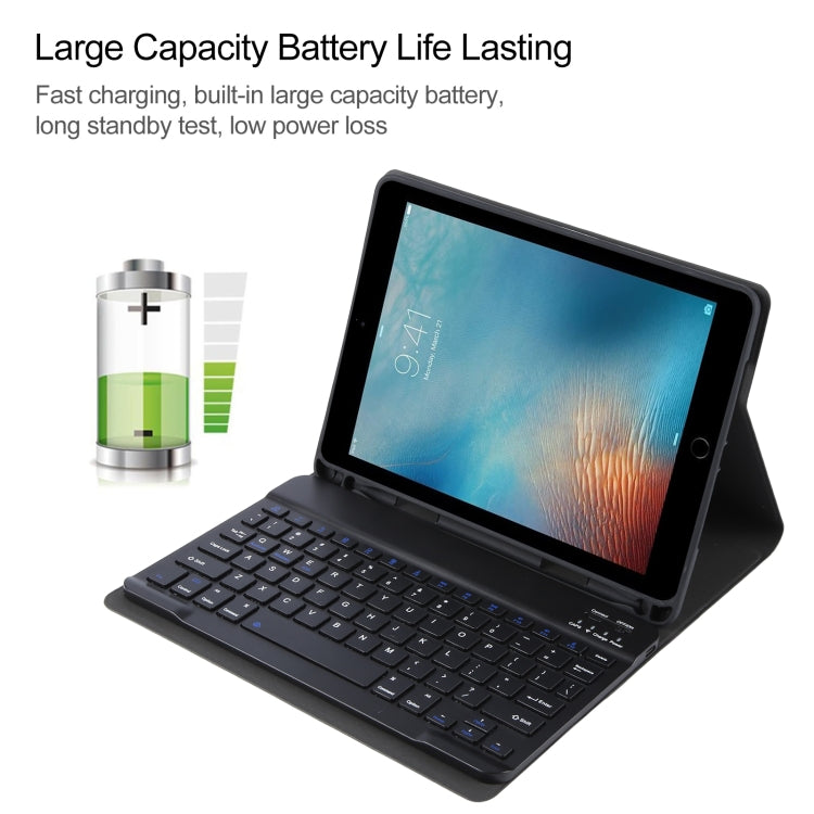 For iPad Pro 9.7 / 9.7 inch 2017 / 9.7 2018 / Air / Air 2 IP071 Separable ABS Smart Bluetooth Keyboard + Litchi Texture Horizontal Flip Leather Tablet Case, For iPad Pro 9.7 / 9.7 inch 2017 / 9.7 2018 / Air / Air 2
