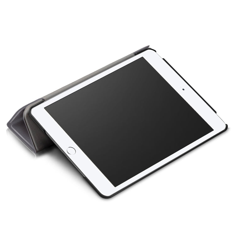 Custer Texture Horizontal Flip Leather Case for  iPad Mini 2019 & Mini 4, with Three-folding Holder & Sleep / Wake-up Function, For iPad Mini 2019 & Mini 4