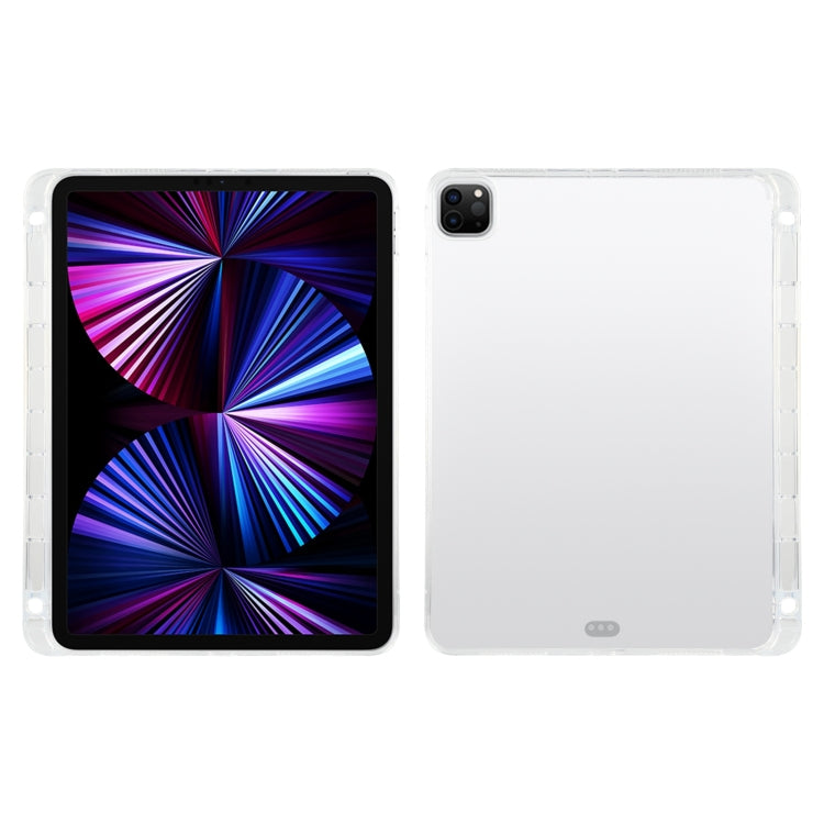 For iPad Pro 11 2022 / 2021 Transparent All-inclusive TPU Silicone Anti-drop Protective Tablet Case with Pen Slot