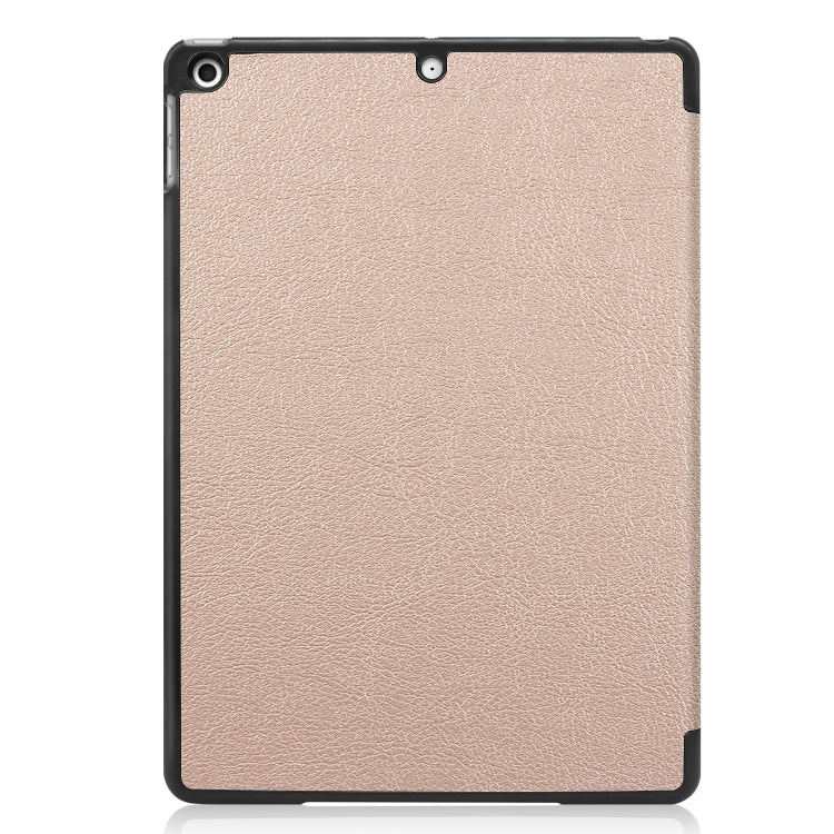 For iPad 10.2 Custer Texture Horizontal Flip Smart PU Leather Case with Sleep / Wake-up Function & Three-folding Holder, For iPad 10.2