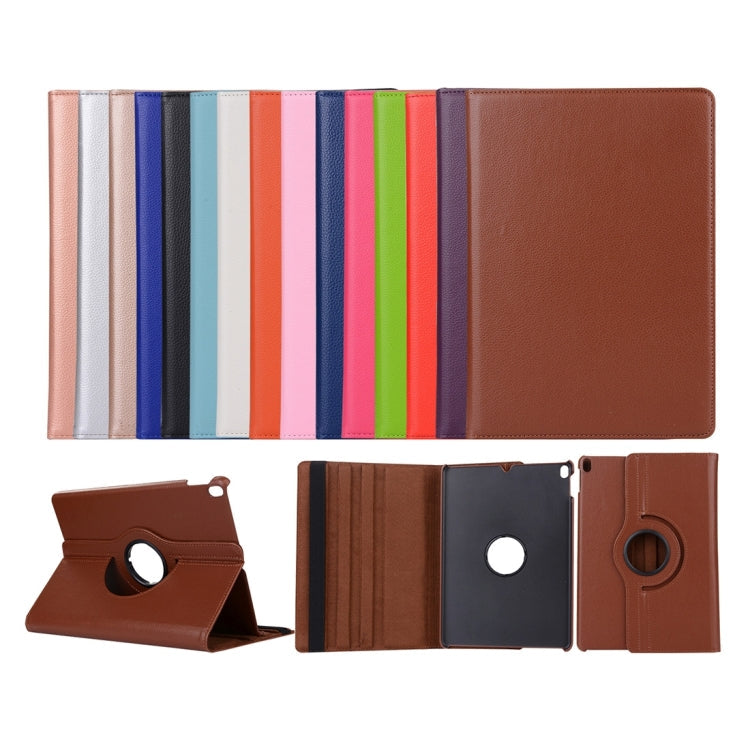 Litchi Texture 360 Degree Spin Multi-function Horizontal Flip Leather Protective Case with Holder for iPad Pro 10.5 inch / iPad Air (2019) (Black)