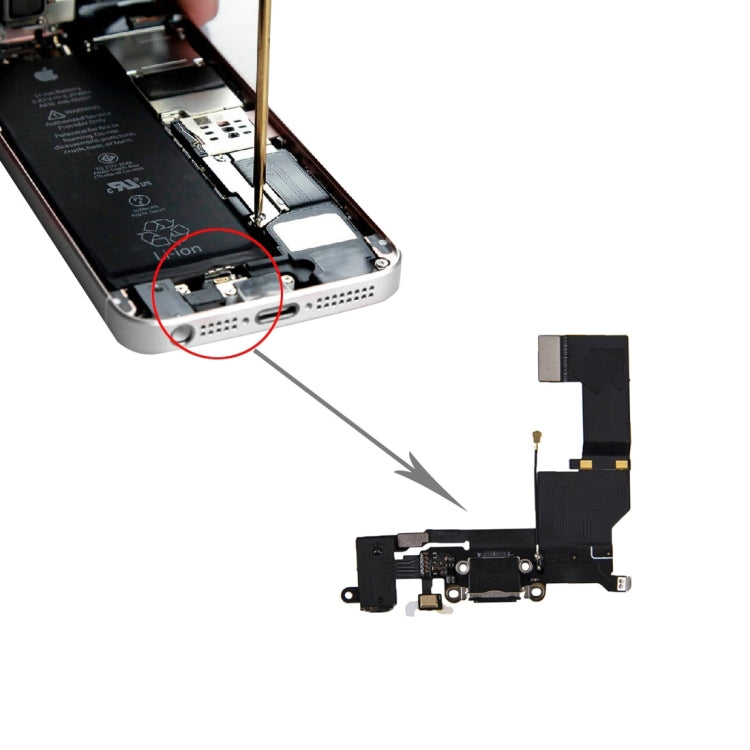 Original Charging Port + Audio Flex Cable for iPhone SE, For iPhone SE