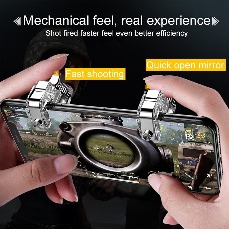 R11 Press Eat Chicken Mobile Phone Trigger Shooting Controller Button Handle (Transparent)