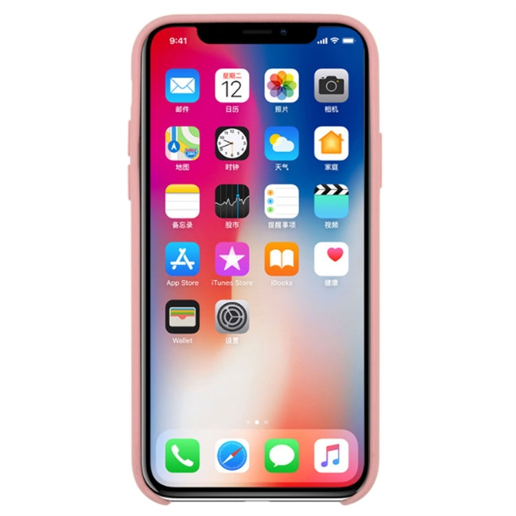 For iPhone X / XS Pure Color Liquid Silicone + PC Dropproof Protective Back Cover Case, For X, iPhone X, X