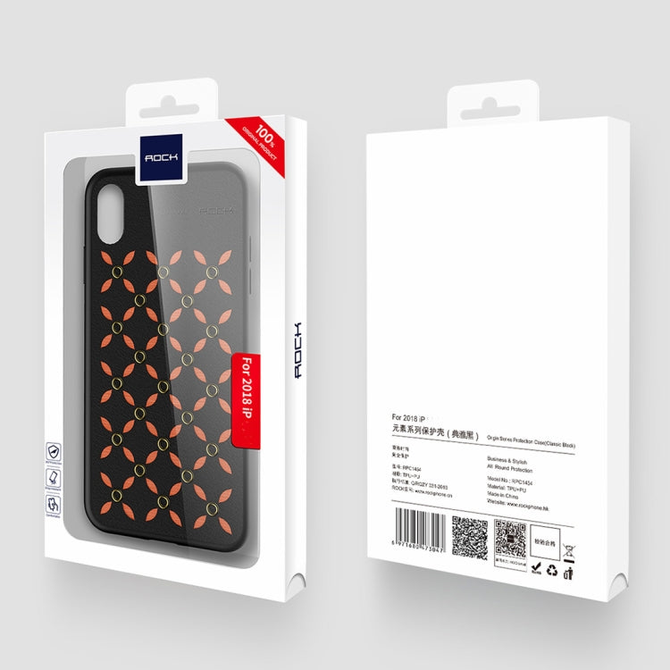 For iPhone XS Max ROCK Origin Series Business TPU + PU Protective Case, For XS Max