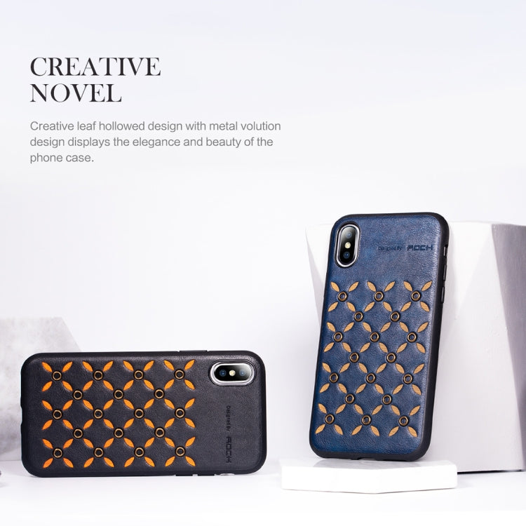 For iPhone XS Max ROCK Origin Series Business TPU + PU Protective Case, For XS Max