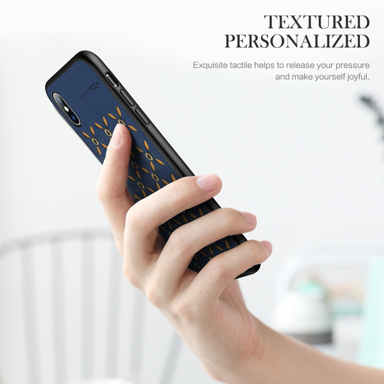 For iPhone XS Max ROCK Origin Series Business TPU + PU Protective Case, For XS Max