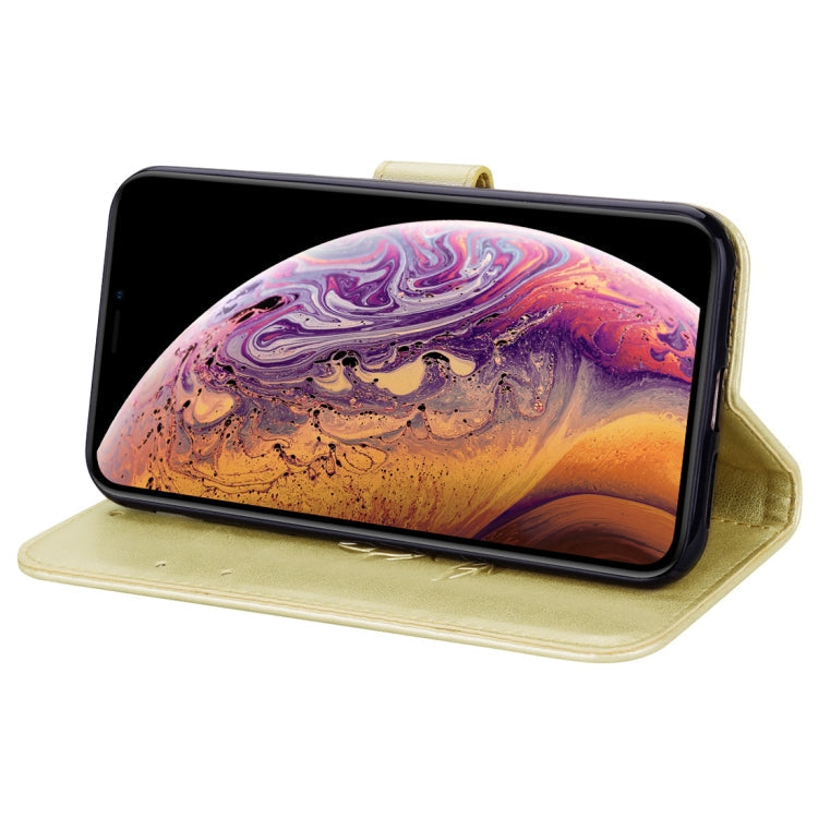 For iPhone XS Max Rose Embossed Horizontal Flip PU Leather Case with Holder & Card Slots & Wallet, For XS Max
