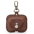 CF1108 For AirPods Pro Crazy Horse Texture Earphone Protective Leather Case with Hook, For AirPods Pro
