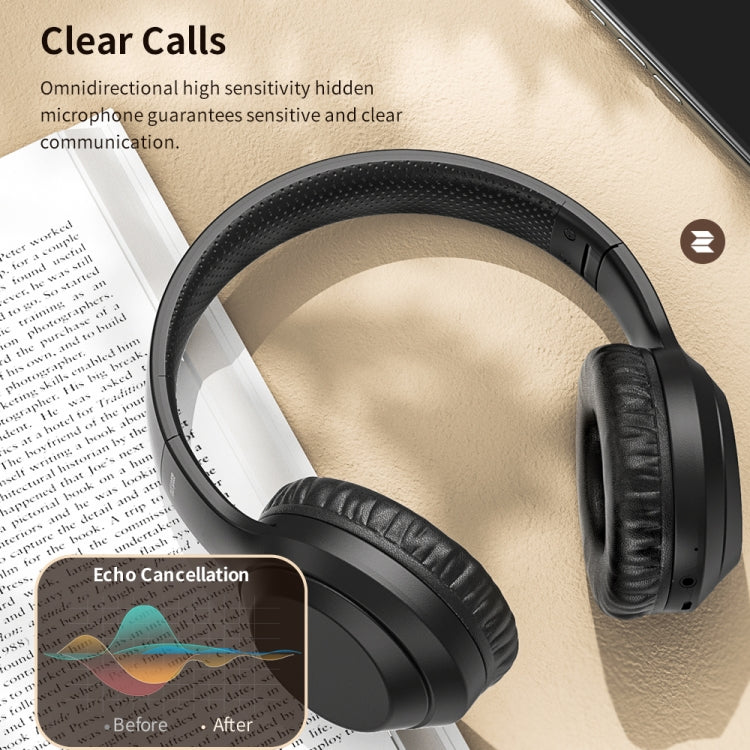 ROCK Space O2 HiFi Bluetooth 5.0 Wireless Headset with Mic, Support TF Card(White)
