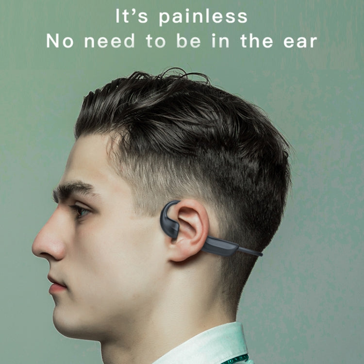 G100 Bluetooth 5.0 Wireless Ear-mounted Sports Waterproof Bone Conduction Earphone (Black)