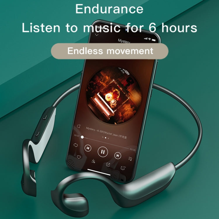 G100 Bluetooth 5.0 Wireless Ear-mounted Sports Waterproof Bone Conduction Earphone (Black)