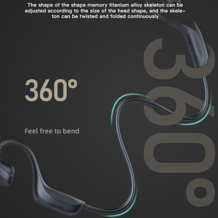 G100 Bluetooth 5.0 Wireless Ear-mounted Sports Waterproof Bone Conduction Earphone (Black)