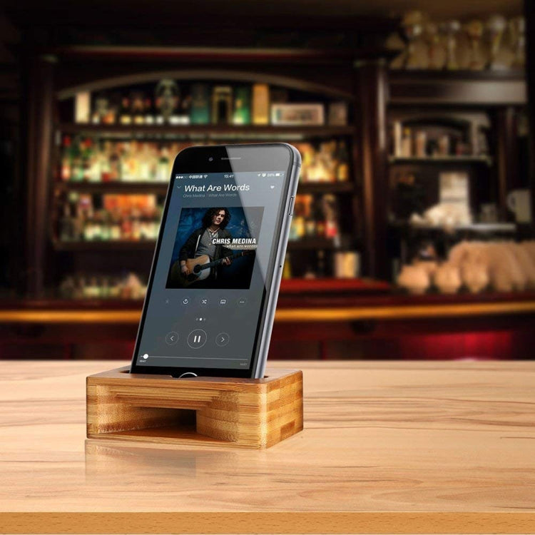 HQ-J101 Universal Bamboo Phone Desktop Stand Holder for Smart Phones within 5.5 inches